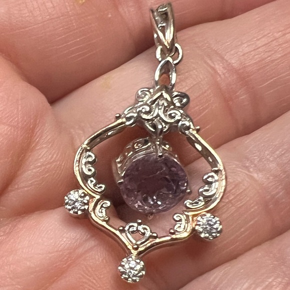 MICHAEL VALITUTTI NH GEMS EN VOGUE 925 And 18k Kunzite And Zircon Pendant. 4.06g - Picture 9 of 10